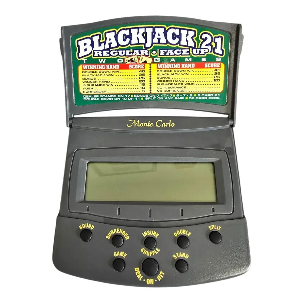 Vintage Radica Monte Carlo Blackjack 21 Regular & Face Up 2255 w/ Original Box
